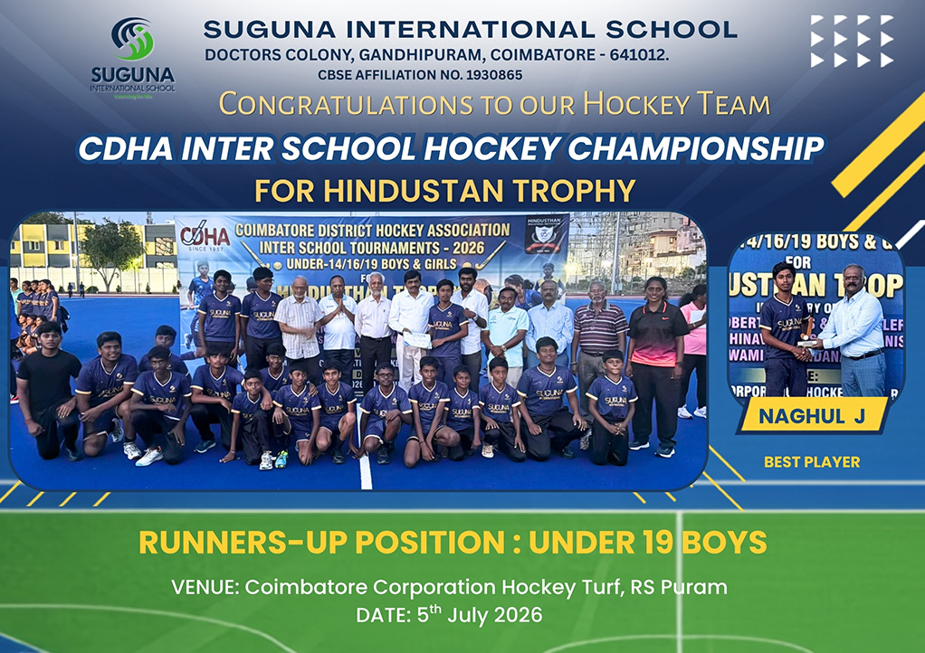 CDHA Inter School Hockey Championship 2026 - Suguna International School